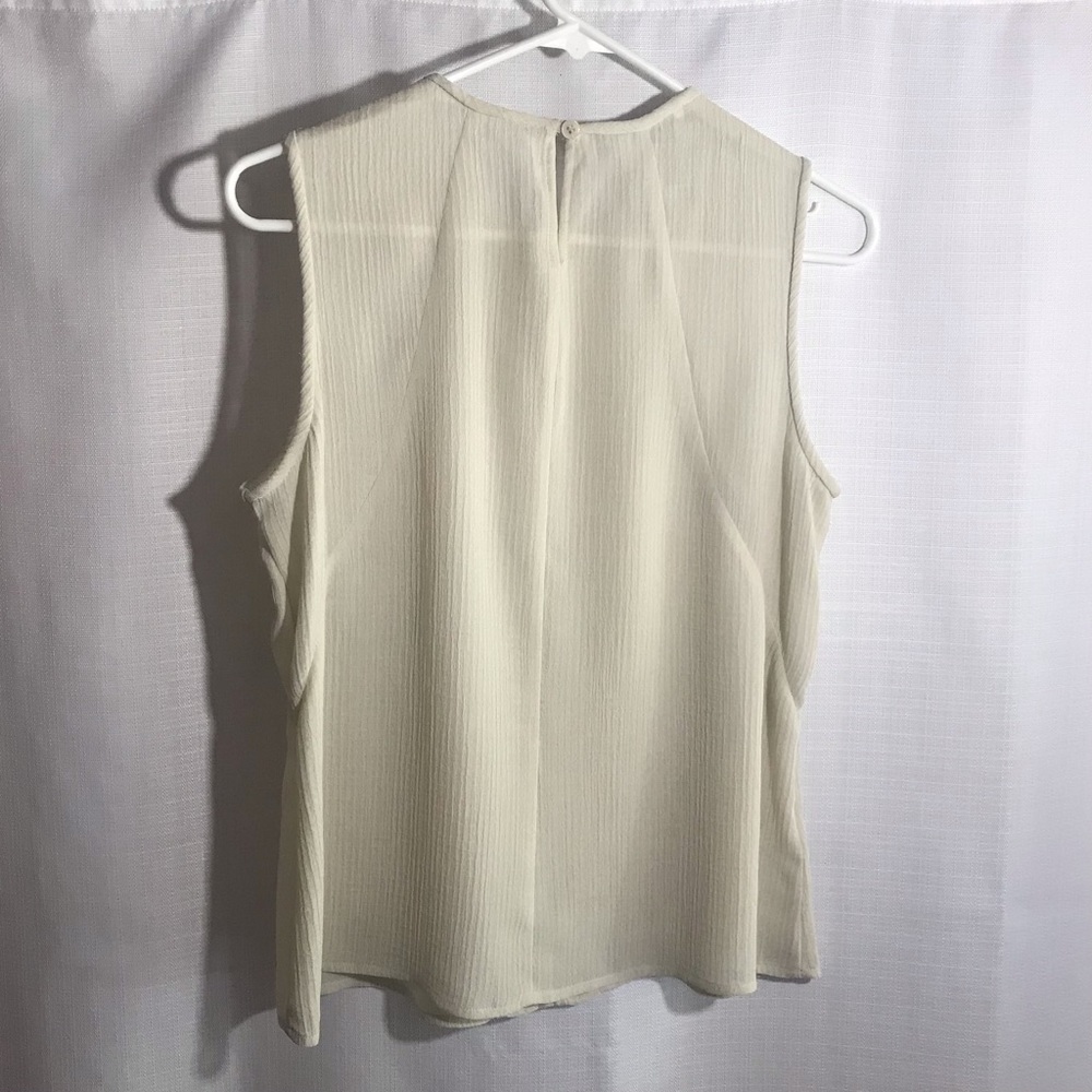JONES NEW YORK Women's Size 6 Small Beige Sleeveless Tank Top Blouse - Picture 6 of 11
